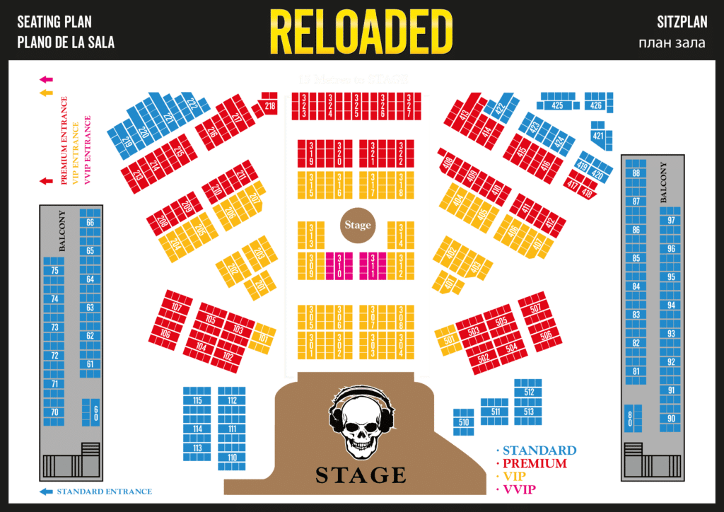 Pirates Reloaded Seating Plan