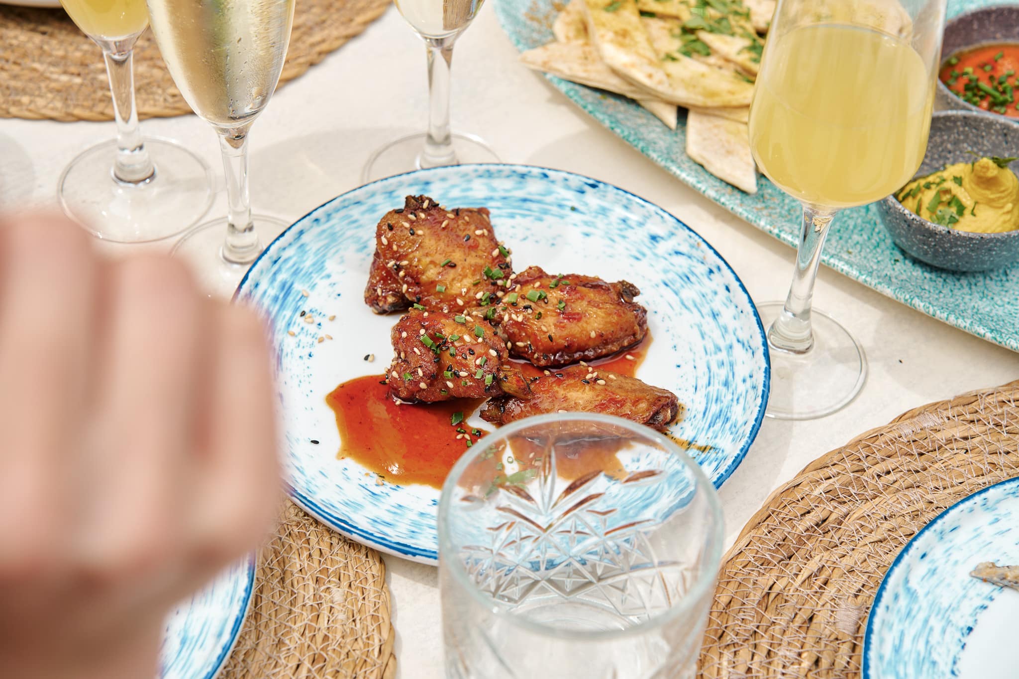 Food at the bottomless brunch in Palmanova